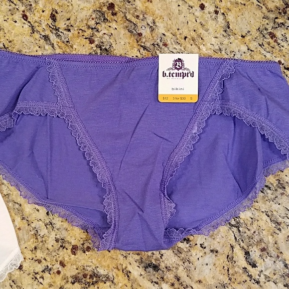 Add on $3 New Purple B.Temptd bikini underwear Small - Picture 1 of 8